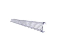 Support porte-etiquette prix q-connect reutilisable pour etagere, 40x1000 mm transparent