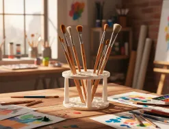 Support pour pinceaux liderpapel en plastique 46 trous 14,5x14,5x10 cm