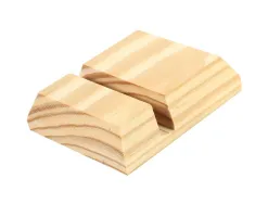Support pour telephone bois ocolor 9.5x8x2.5cm coloris naturel