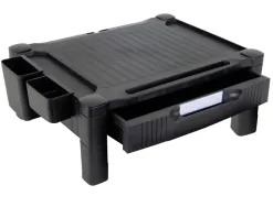 Support q-connect pour moniteur/imprimante hauteur reglable 10,3cm a 13,3cm avec tiroir 434x336x133mm coloris