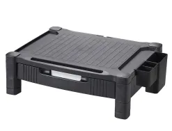 Support q-connect pour moniteur/imprimante hauteur reglable 10,3cm a 13,3cm avec tiroir 434x336x133mm coloris