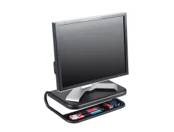 Support q-connect pour ordinateur portable et moniteur pc avec plateau d'organisation 380x295x110mm