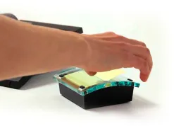 Support q-connect zigzag pour bloc-notes 76x76mm coloris noir
