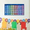 Supports et tableaux magnetiques achoka tableau des nombres 50 pochettes 1 tableau et 50 cartes