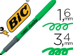 Surligneur bic grip caoutchouc pointe biseautée coloris vert