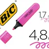 Surligneur bic tank marking highlighter sechage rapide pointe biseautee coloris rose