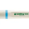 Surligneur edding 24 ecoline rechargeable pointe biseautee trace 2/5mm encre base eau coloris bleu clair