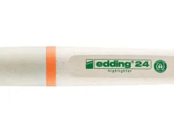 Surligneur edding 24 ecoline rechargeable pointe biseautee trace 2/5mm encre base eau coloris orange