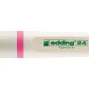 Surligneur edding 24 ecoline rechargeable pointe biseautee trace 2/5mm encre base eau coloris rose