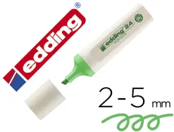 Surligneur edding 24 ecoline rechargeable pointe biseautee trace 2/5mm encre base eau coloris vert clair