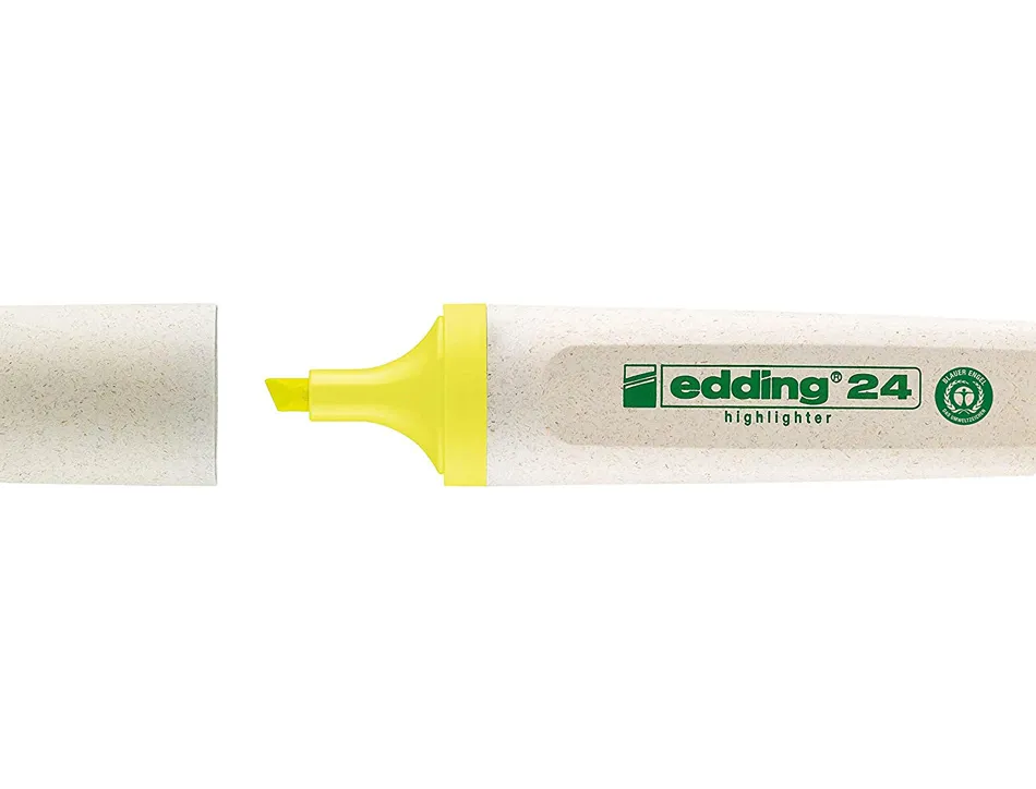 Surligneur edding ecoline coloris jaune fluo