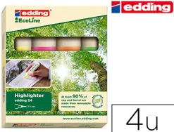 Surligneur edding ecoline pochette 4 unités