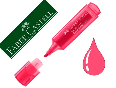 Surligneur faber-castell textliner tl1546 superfluorescent pointe feutre biseautee 3 largeurs