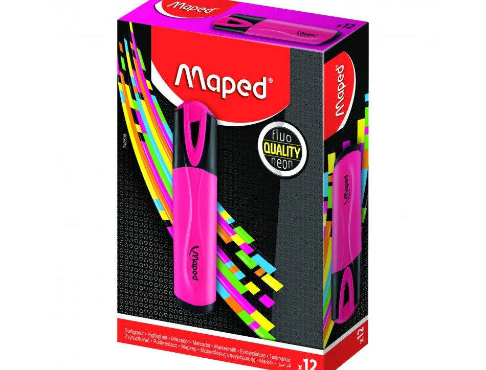 Surligneur fluo pep's classic maped coloris rose