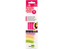 Surligneur liderpapel crayon de couleur néon jumbo mine extra-résistante forme triangulaire ergonomique coloris rose