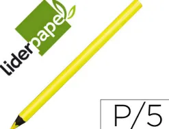 Surligneur liderpapel crayon de couleur néon jumbo mine extra-résistante forme triangulaire ergonomique coloris jaune