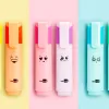 Surligneur liderpapel fluorescent pointe biseaute etui de 6 un coloris pastel assortis