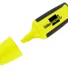 Surligneur liderpapel fluorescent mini tracé 1/4mm pointe biseautée grip caoutchouc coloris jaune