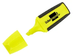 Surligneur liderpapel fluorescent mini tracé 1/4mm pointe biseautée grip caoutchouc coloris jaune