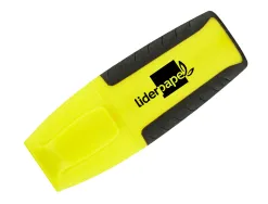 Surligneur liderpapel fluorescent mini tracé 1/4mm pointe biseautée grip caoutchouc coloris jaune