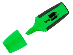 Surligneur liderpapel fluorescent mini tracé 1/4mm pointe biseautée grip caoutchouc coloris vert