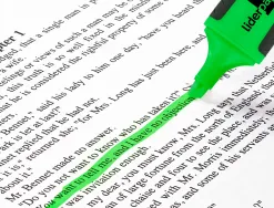 Surligneur liderpapel fluorescent mini tracé 1/4mm pointe biseautée grip caoutchouc coloris vert
