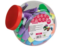 Surligneur liderpapel fluorescent mini trace 1/4mm pointe biseaute grip caoutchouc pot 60un assorties