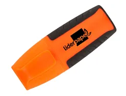Surligneur liderpapel fluorescent mini tracé 1/4mm pointe biseautée grip caoutchouc coloris orange
