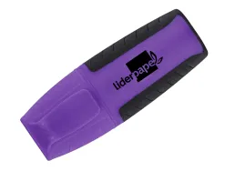 Surligneur liderpapel fluorescent mini tracé 1/4mm pointe biseautée grip caoutchouc coloris violet