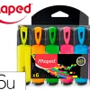 Surligneur maped fluo'peps fluorescent classic couleurs assorties pochette de 6