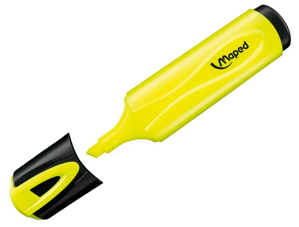 Surligneur maped fluo'peps fluorescent classic couleurs assorties pochette de 6