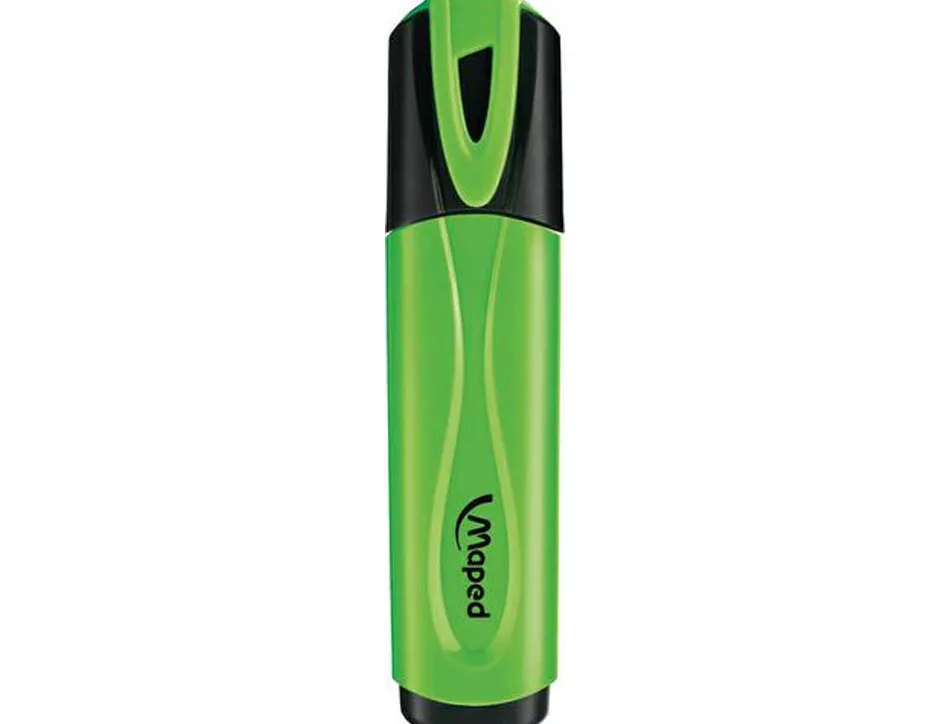 Surligneur maped fluo'peps fluorescent classique pochette 4 unités vert jaune rose orange