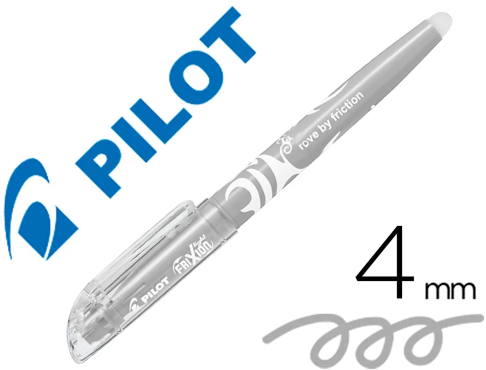Surligneur pilot frixion light natural effacable pointe moyenne biseautee coloris gris