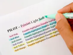 Surligneur pilot frixion light soft effacable pointe moyenne coloris jaune pastel