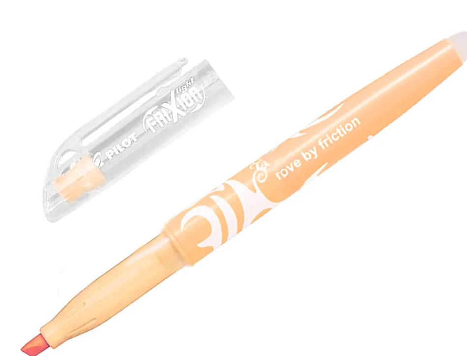Surligneur pilot frixion light natural effacable pointe moyenne biseautee coloris orange clair