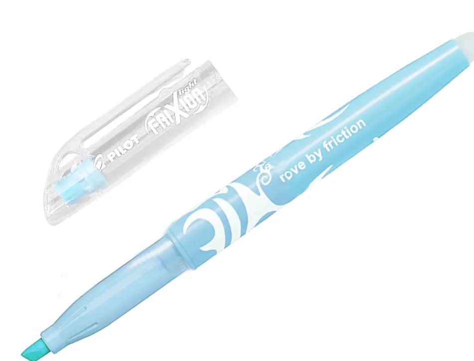 Surligneur pilot frixion light natural effacable pointe moyenne biseautee coloris bleu ciel