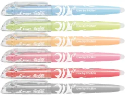 Surligneur pilot frixion light natural effacable pointe moyenne biseautee coloris assortis pochette 6