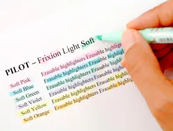 Surligneur pilot frixion light natural effacable pointe moyenne biseautee coloris assortis pochette 6
