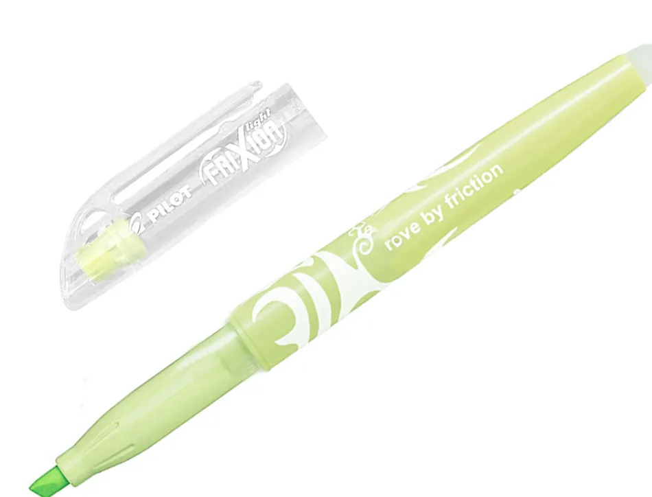 Surligneur pilot frixion light natural effacable pointe moyenne biseautee coloris vert clair