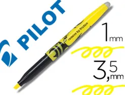Surligneur pilot frixion light écriture 1/3.3mm encre thermosensible effaçage par frottement coloris jaune