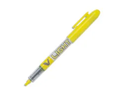 Surligneur pilot v light tracé 1/3mm encre liquide pigmentée fluide niveau d'encre visible coloris jaune