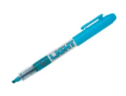 Surligneur pilot v light tracé 1/3mm encre liquide pigmentée fluide niveau d' encre visible coloris bleu