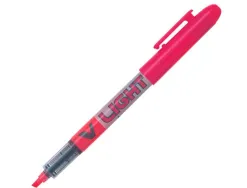 Surligneur pilot v light tracé 1/3mm encre liquide pigmentée fluide niveau d'encre visible coloris rose
