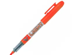 Surligneur pilot v light tracé 1/3mm encre liquide pigmentée fluide niveau d'encre visible coloris orange
