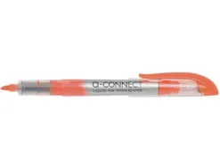Surligneur q-connect écriture 1/3mm corps transparent encre liquide couleur orange
