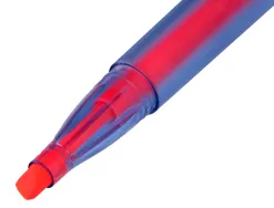 Surligneur q-connect fluorescent corps transparent pointe biseautee trait 1-5mm grip coloris assortis pochette 4 unites