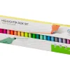 Surligneur q-connect fluorescent pointe biseautee etui de bureau 23 unites coloris assortis