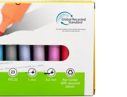 Surligneur q-connect fluorescent pointe biseautee etui de bureau 23 unites coloris assortis