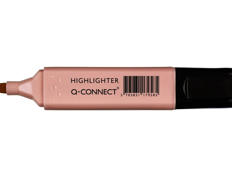 Surligneur q-connect pastel tracé 2/5 mm pointe biseautée coloris rose