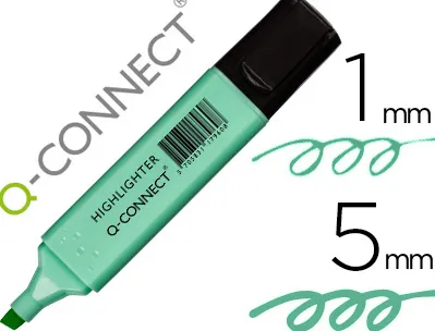 Surligneur q-connect pastel tracé 2/5 mm pointe biseautée coloris bleu